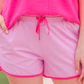 Think Pink Solid Drawstring Everyday Shorts - Jess Lea Wholesale