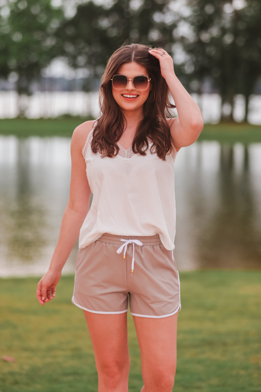 All Natural Solid Drawstring Everyday Shorts - Jess Lea Wholesale