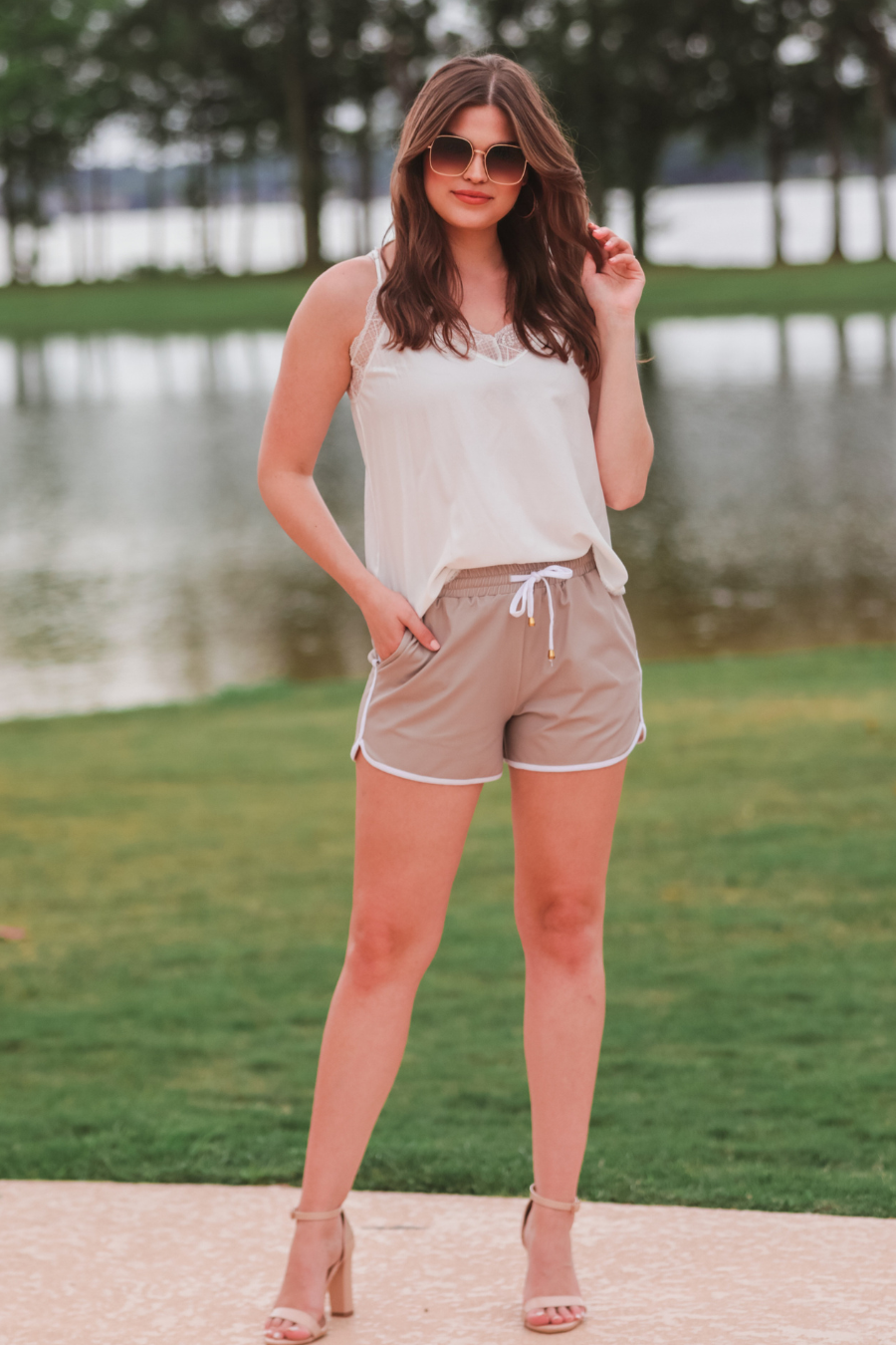 All Natural Solid Drawstring Everyday Shorts - Jess Lea Wholesale