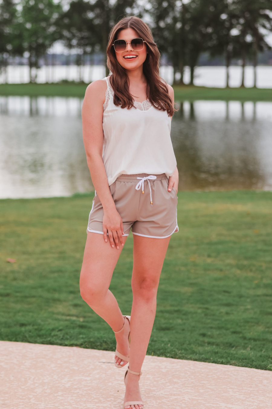 All Natural Solid Drawstring Everyday Shorts - Jess Lea Wholesale
