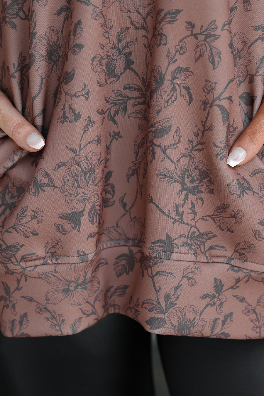 Everyday Pullover- Rosewood Bloom