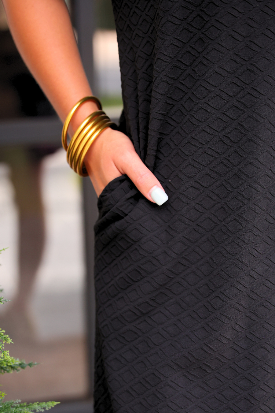 PREORDER- Ezra Textured Zipper Dress- Black