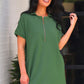 PREORDER- Ezra Textured Zipper Dress- Olive