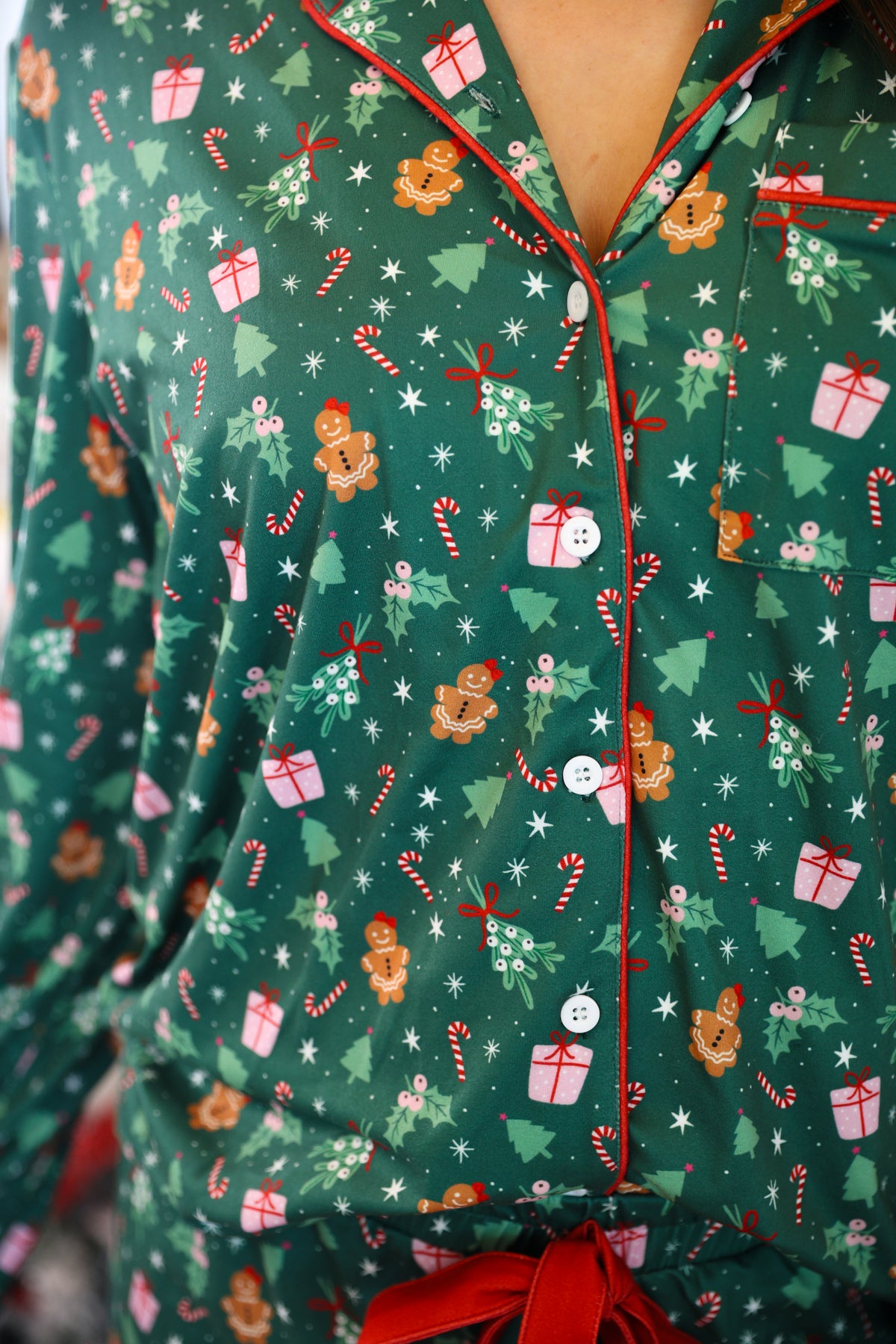 All I Want For Christmas Ruffle Pajama Set