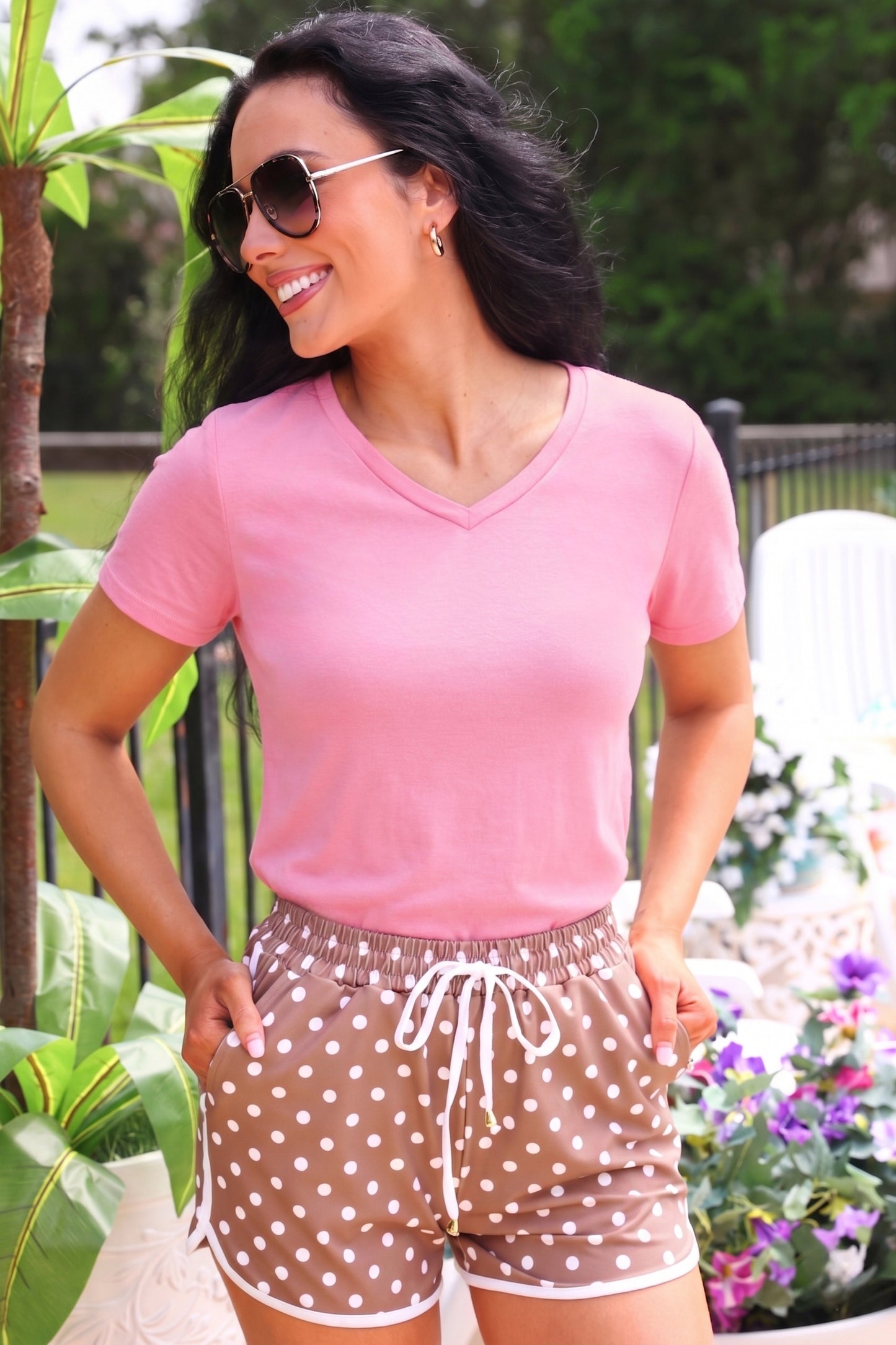 Jess Lea Basic Tee- Light Pink