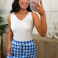 Haven V-Neck Bodysuit- White