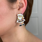 Santa's Helper Rhinestone Earrings