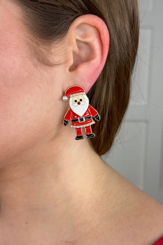 Dear Santa Pearl Earrings