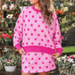 PREORDER- Printed Terry Skort Set- Pink/Magenta Polka Dot
