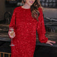 Preorder- Old Flame Sequin Dress - Red