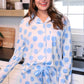 PREORDER- Light Blue Dotty Darling Ruffle Pajama Set