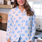 PREORDER- Light Blue Dotty Darling Ruffle Pajama Set