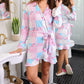 Almost Ready Ribbed Robe- Pink Heirloom Patchwork