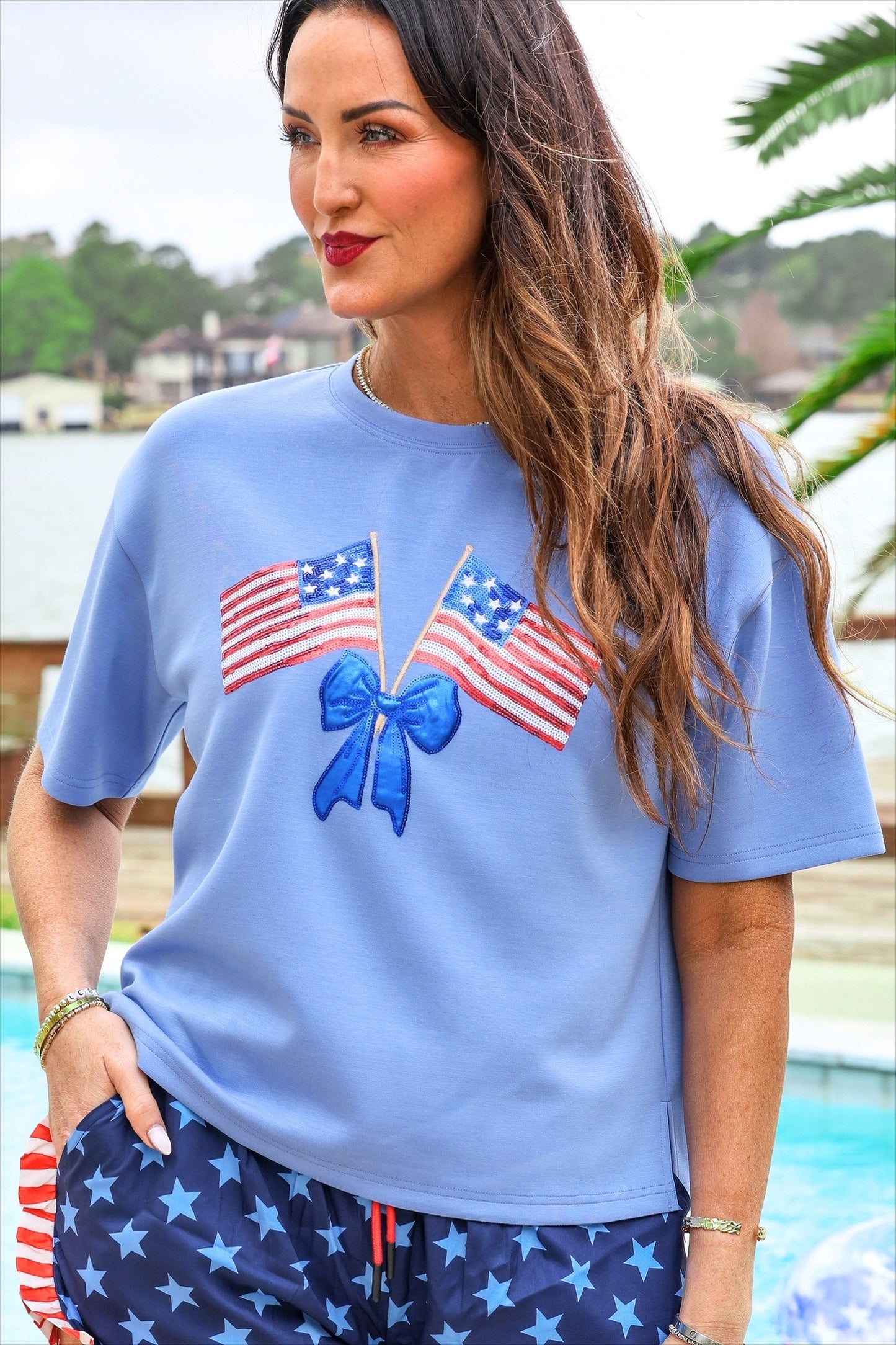 PREORDER- Liberty Bow Flags Luxe Top