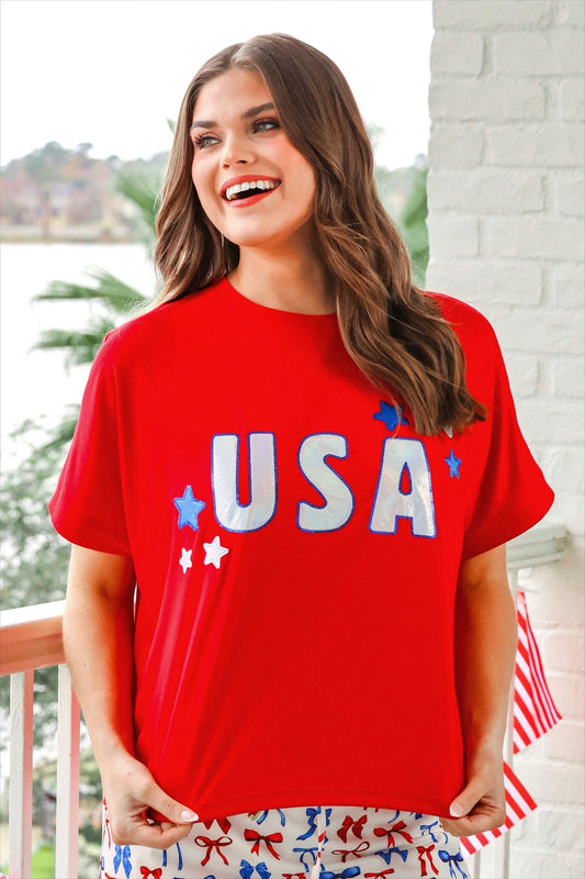 PREORDER- USA Foil Luxe Top