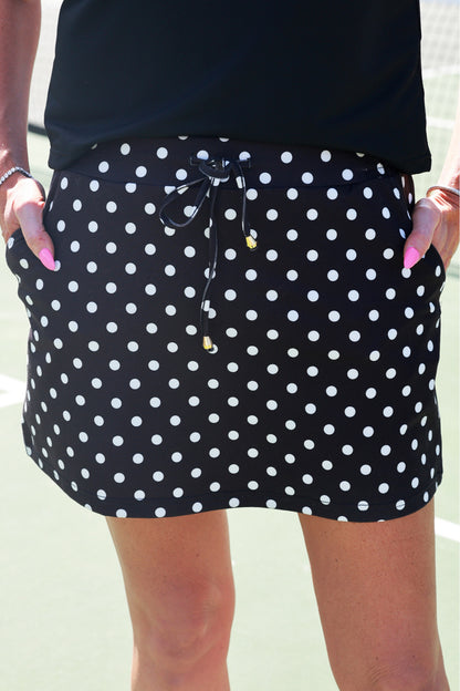 After Dark Polka Dot Skort