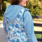 PREORDER- Delilah Puffer Vest- Blue Eternal Blossom
