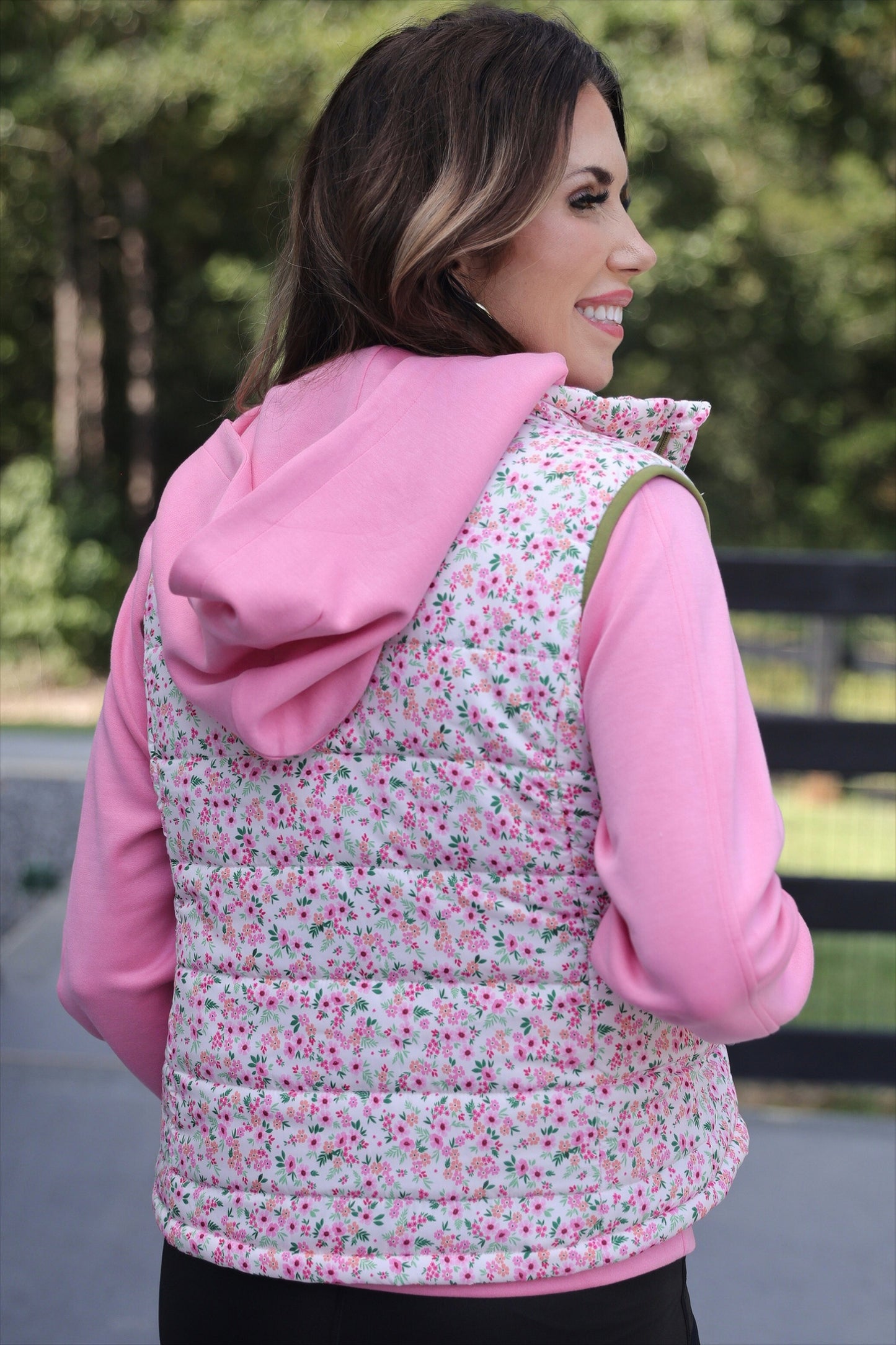 Delilah Puffer Vest- Ditzy Floral