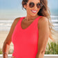 Haven V-Neck Bodysuit- Coral