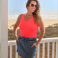 Haven V-Neck Bodysuit- Coral