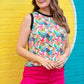 PREORDER- Heatwave Ribbed Tank- Tropic Pop