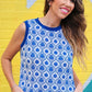 Heatwave Ribbed Tank- Palm Dreams