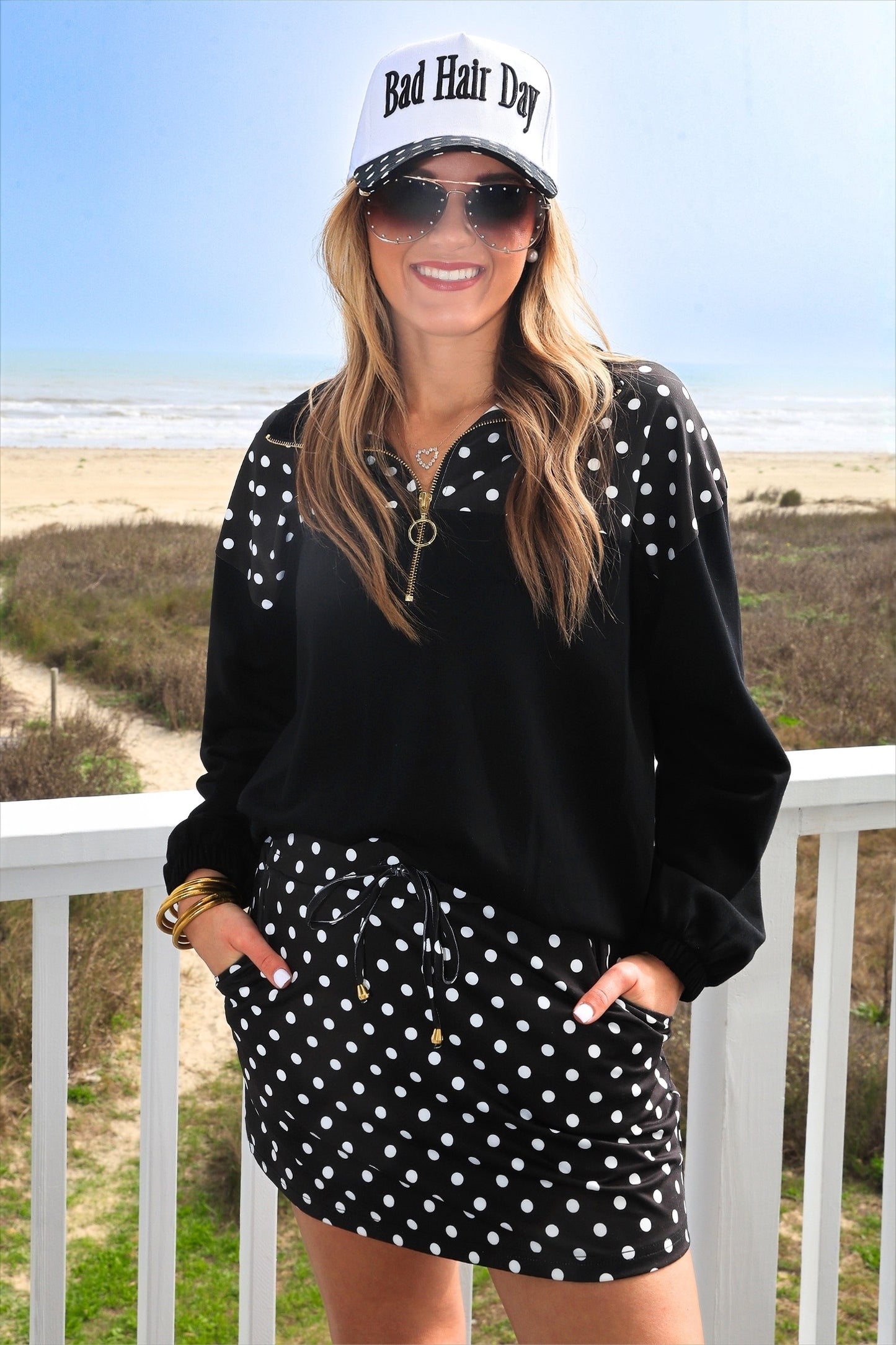 After Dark Polka Dot Skort