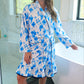 Legacy Lounge Robe- Blue Blossom
