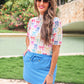 Solid Dusty Blue Skort