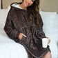Cozy Blanket Hoodie- Coco Leopard