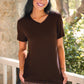 PREORDER- Jess Lea Basic Tee- Chocolate