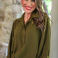 PREORDER- Sloane Button Up Top- Olive