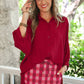 PREORDER- Cranberry Gingham Skort