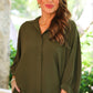 PREORDER- Sloane Button Up Top- Olive