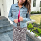 Leopard Printed Midi Skirt