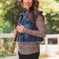 Jordan Ruffle Denim Vest- Dark Denim