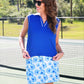 Everyday Polo Tank- Royal Blue/White