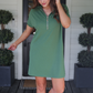 PREORDER-Ezra Textured Zipper Dress- Olive