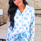 Light Blue Dotty Darling Ruffle Pajama Set