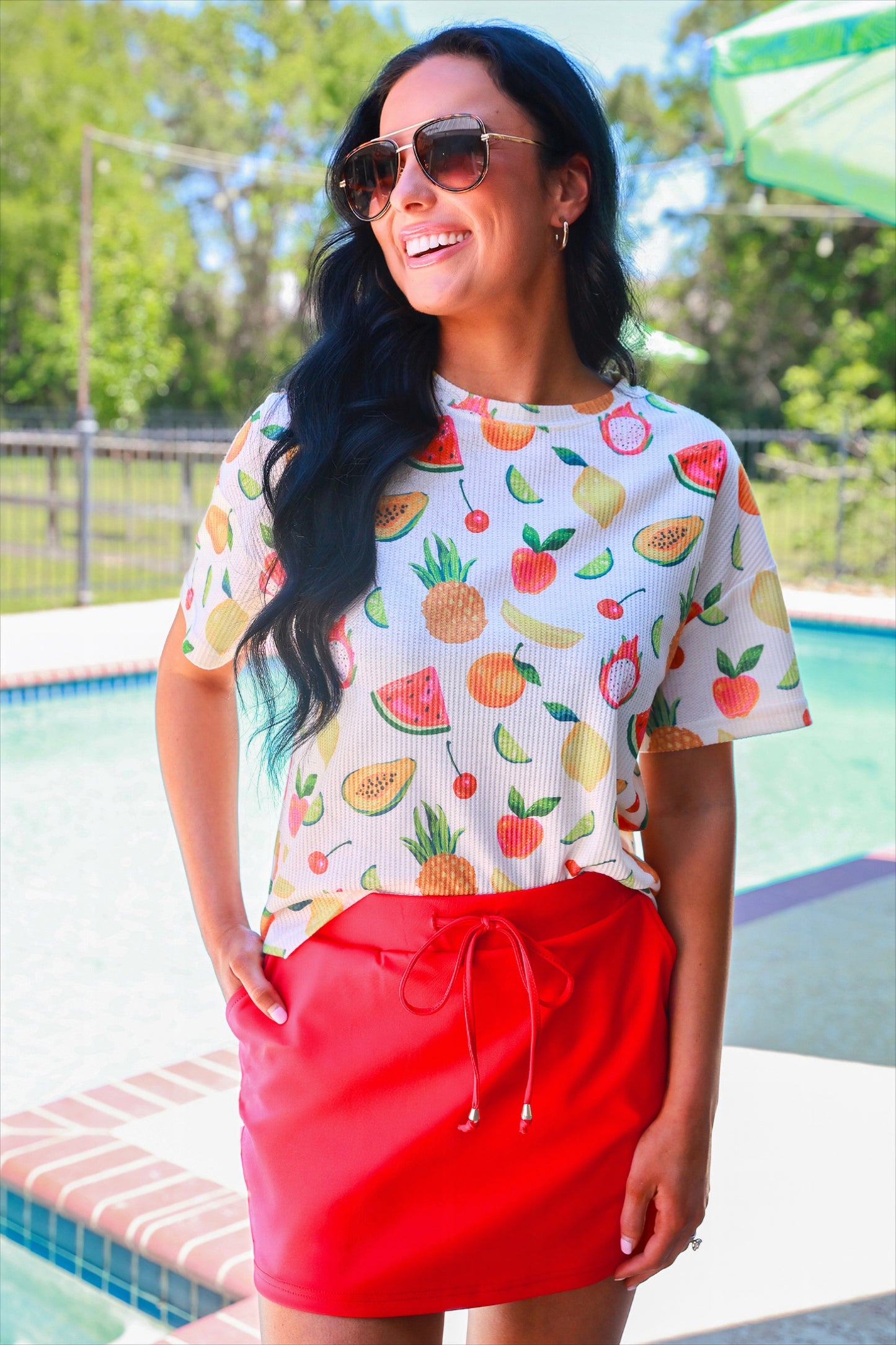 Weekend Waffle Tee- Fruit Salad