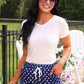 Navy Polka Dot Everyday Shorts