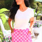 Bubblegum Checkered Skort