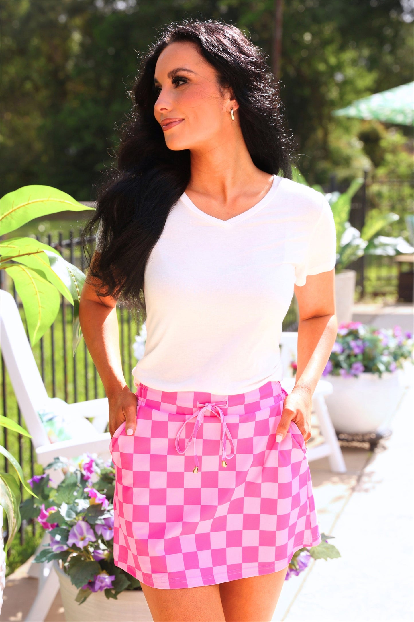 Bubblegum Checkered Skort
