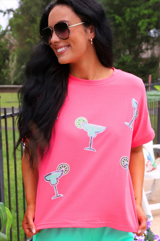 Margaritaville Sequin Patch Top