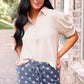 PREORDER- Refined Denim Stretch Skort- Polka Dot