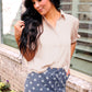 PREORDER- Refined Denim Stretch Skort- Polka Dot