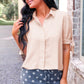 PREORDER- Lainey Tie Sleeve Top- Ivory