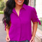 PREORDER- Lainey Tie Sleeve Top- Fuschia