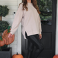 PREORDER Alexis Corded Vintage Pullover - Taupe