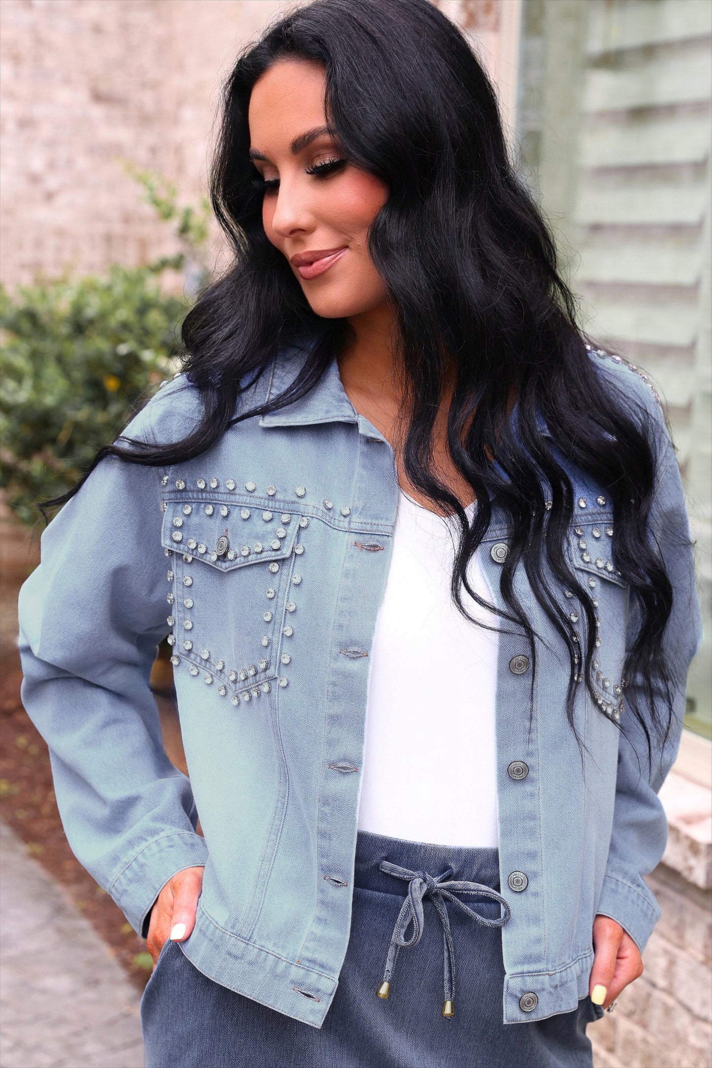 Stella Rhinestone Denim Jacket